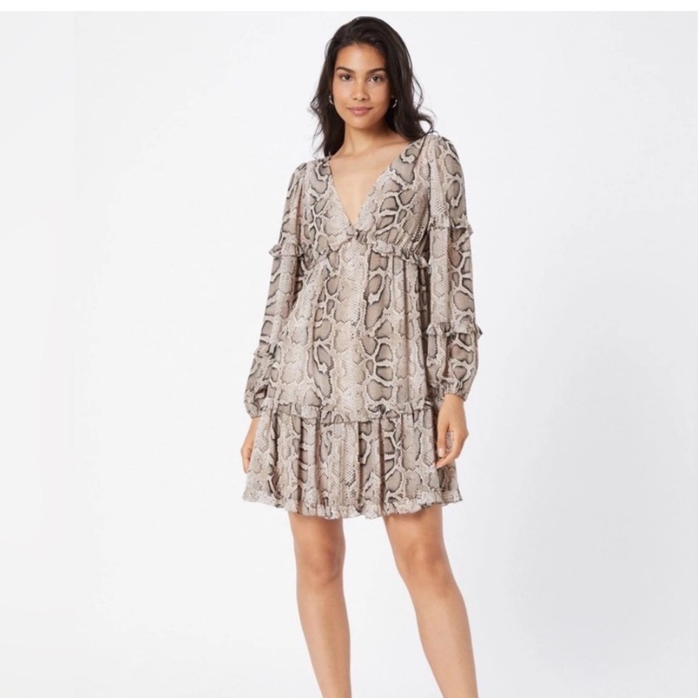 Michael Kors Medium Snake Georgette Mini Dress
